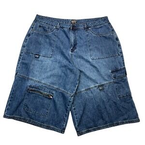 Hot Topic Womens Cropped Jeans 22 Dark Wash Straight Wide Leg Denim Capri